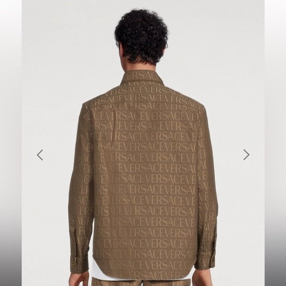 NWT Versace all over logo shirt size 52 - Picture 2 of 12